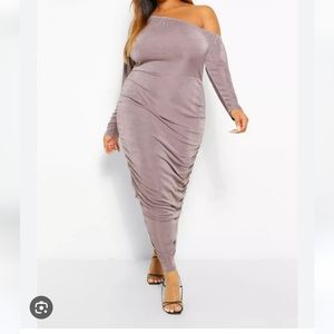Slash Neck Dress